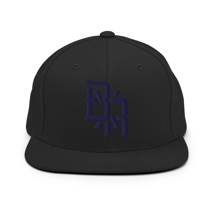 "BXR" Wool Blend Snapback | E Luna Brand ESSENTIAL | 2 Navy Thread Logos