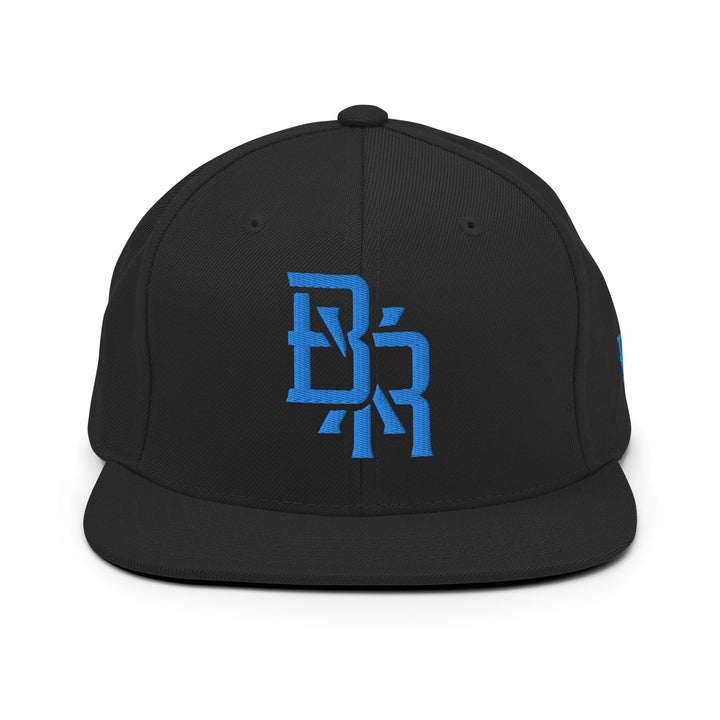 "BXR" Wool Blend Snapback | E Luna Brand ESSENTIAL | 2 Aqua/Teal Thread Logos