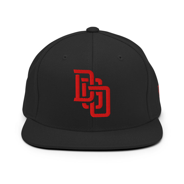 "DGO" Wool Blend Snapback | E Luna Brand SELECT | 3 Red Thread Logos | 3D Puff Edition
