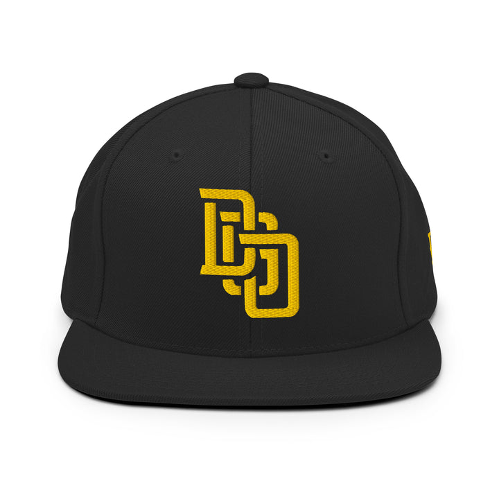 "DGO" Wool Blend Snapback | E Luna Brand SELECT | 3 Gold Thread Logos | 3D Puff Edition