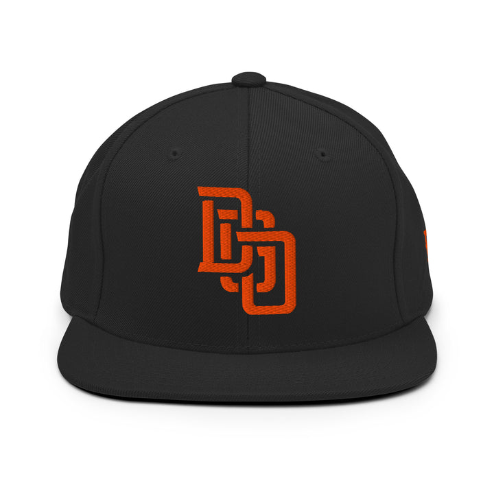 "DGO" Wool Blend Snapback | E Luna Brand SELECT | 3 Orange Thread Logos | 3D Puff Edition