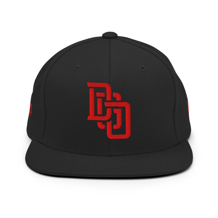 "DGO" Wool Blend Snapback | E Luna Brand PREMIUM | 4 Red Thread Logos | 3D Puff Edition