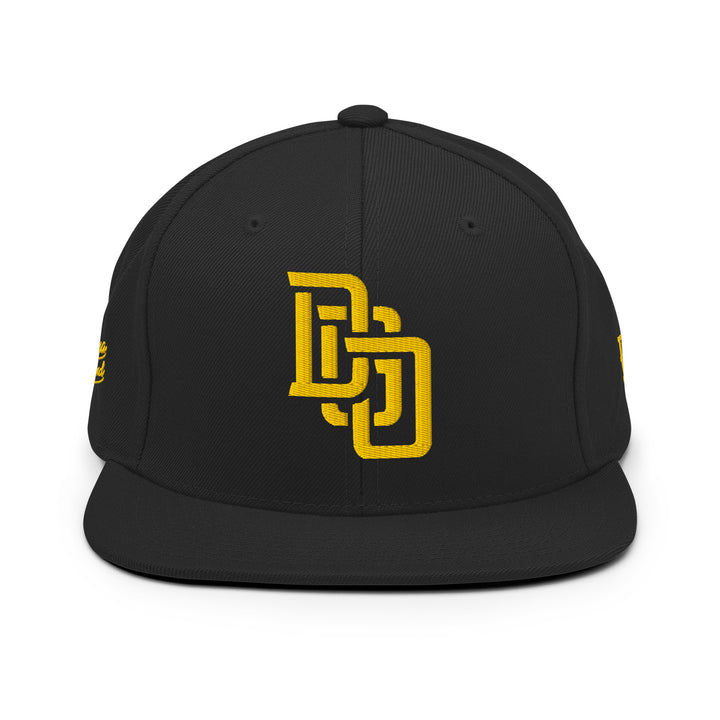 "DGO" Wool Blend Snapback | E Luna Brand PREMIUM | 4 Gold Thread Logos | 3D Puff Edition