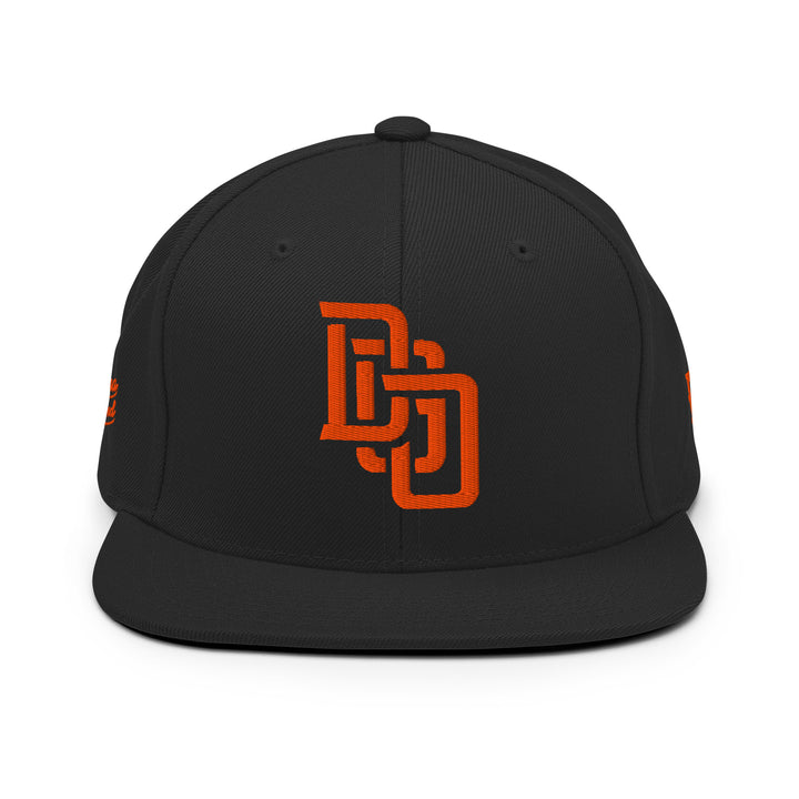 "DGO" Wool Blend Snapback | E Luna Brand PREMIUM | 4 Orange Thread Logos | 3D Puff Edition