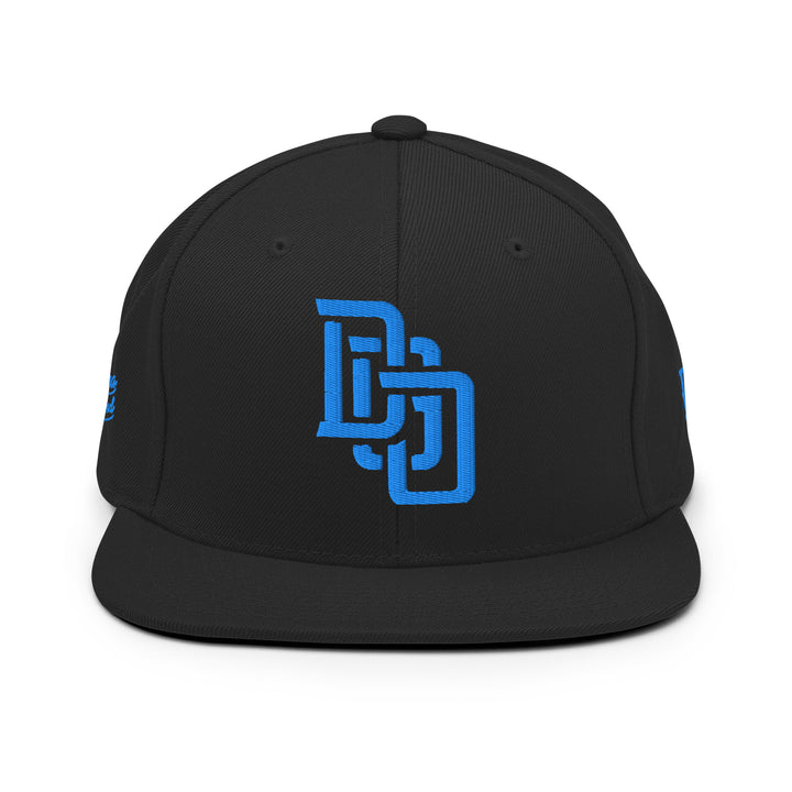 "DGO" Wool Blend Snapback | E Luna Brand PREMIUM | 4 Aqua/Teal Thread Logos | 3D Puff Edition