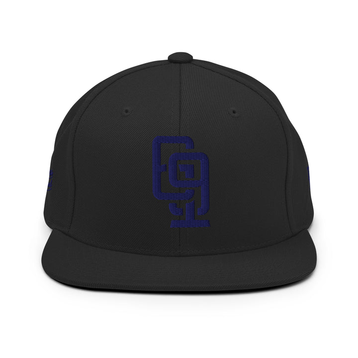 "619" Wool Blend Snapback | E Luna Brand PREMIUM | 4 Navy Thread Logos | 3D Puff Edition
