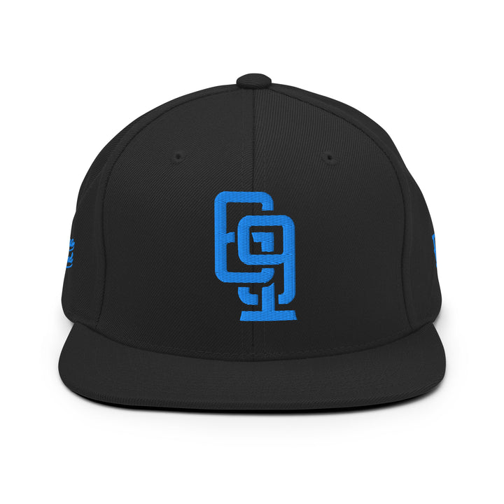 "619" Wool Blend Snapback | E Luna Brand PREMIUM | 4 Aqua/Teal Thread Logos | 3D Puff Edition