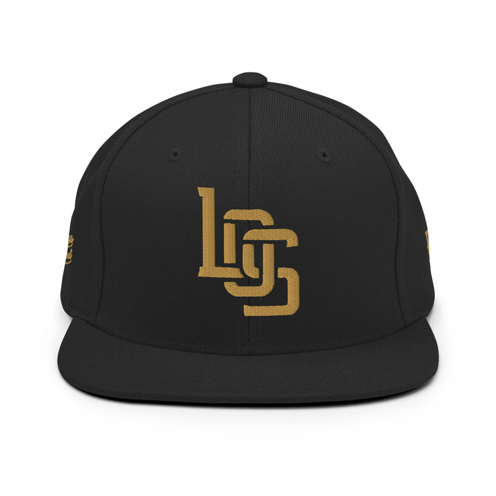 "LOS" Wool Blend Snapback | E Luna Brand PREMIUM | 4 Old Gold Thread Logos [3D Puff Edition]