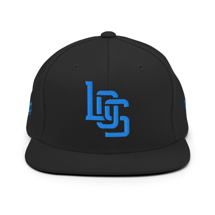 "LOS" Wool Blend Snapback | E Luna Brand PREMIUM | 4 Aqua/Teal Thread Logos [3D Puff Edition]
