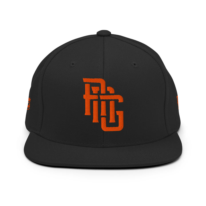 "ANG" Wool Blend Snapback | E Luna Brand PREMIUM | 4 Orange Thread Logos [3D Puff Edition]