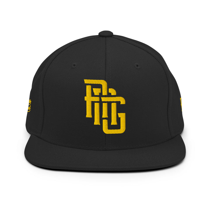 "ANG" Wool Blend Snapback | E Luna Brand PREMIUM | 4 Gold Thread Logos [3D Puff Edition]