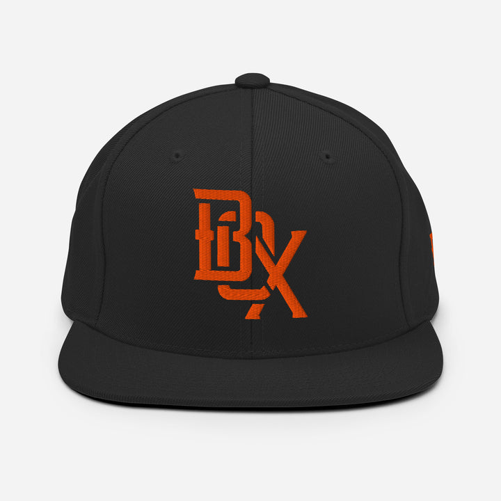 "BOX" Wool Blend Snapback | E Luna Brand SELECT | 3 Orange Thread Logos [3D Puff Edition]