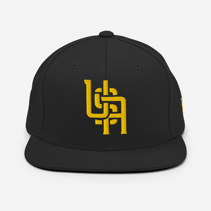 "USA" Wool Blend Snapback | E Luna Brand ESSENTIAL | 2 Gold Thread Logos