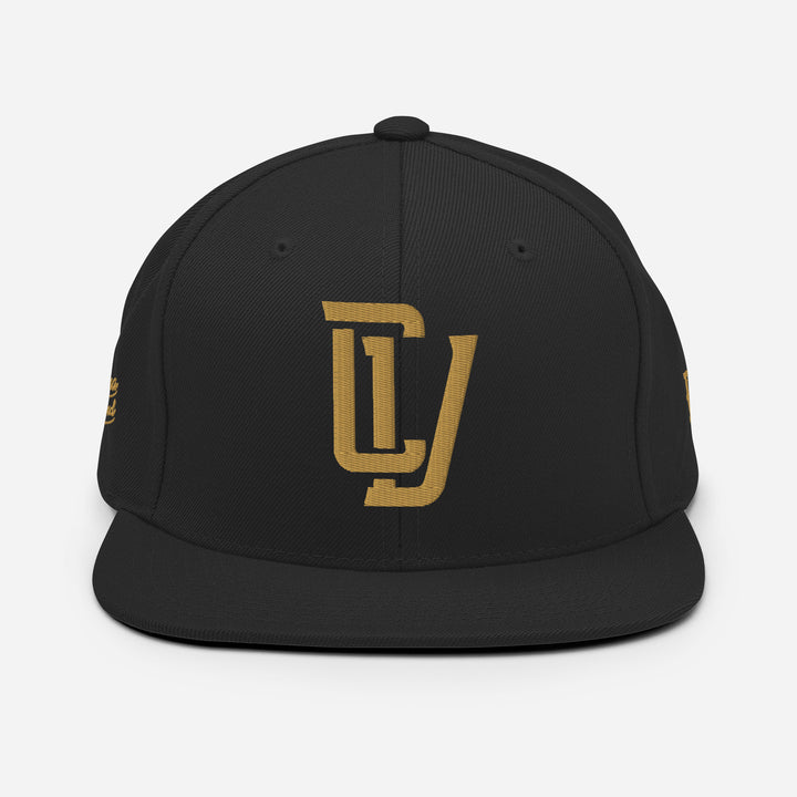 "CV" Wool Blend Snapback | E Luna Brand PREMIUM | 4 Old Gold Thread Logos | 3D Puff Edition