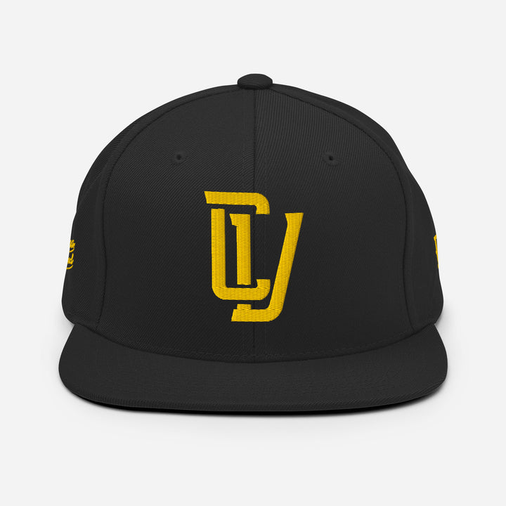 "CV" Wool Blend Snapback | E Luna Brand PREMIUM | 4 Gold Thread Logos | 3D Puff Edition
