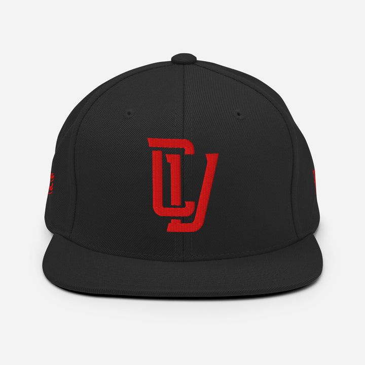 "CV" Wool Blend Snapback | E Luna Brand PREMIUM | 4 Red Thread Logos | 3D Puff Edition