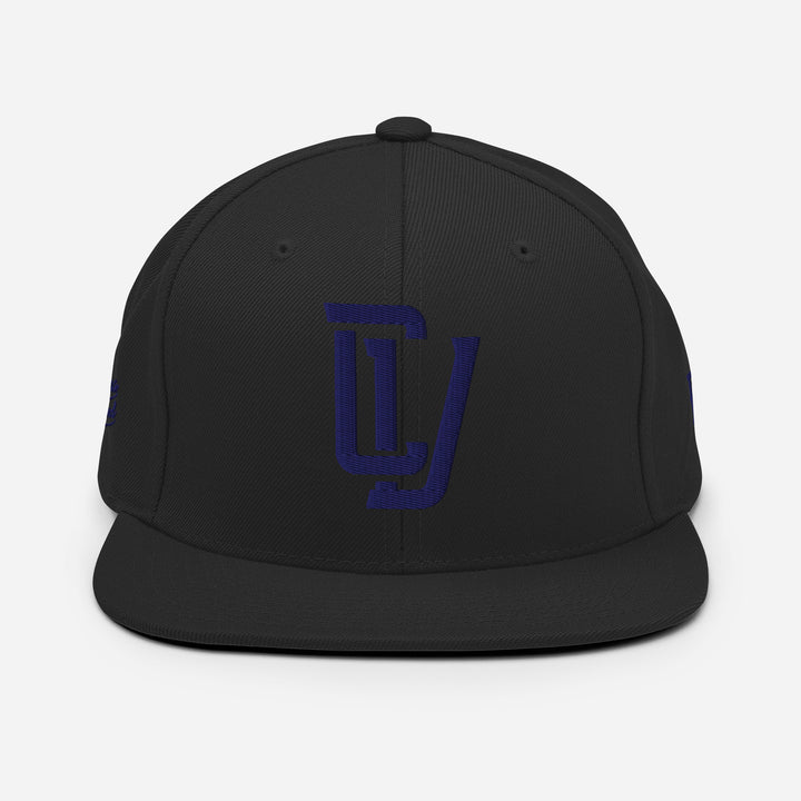 "CV" Wool Blend Snapback | E Luna Brand PREMIUM | 4 Navy Thread Logos | 3D Puff Edition