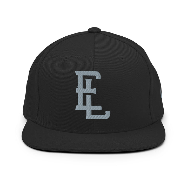 "EL" Wool Blend Snapback | E Luna Brand SELECT | 3 Grey Thread Logos | 3D Puff Edition