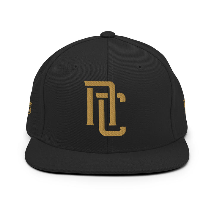 "NC" Wool Blend Snapback | E Luna Brand PREMIUM | 4 Old Gold Thread Logos | 3D Puff Edition