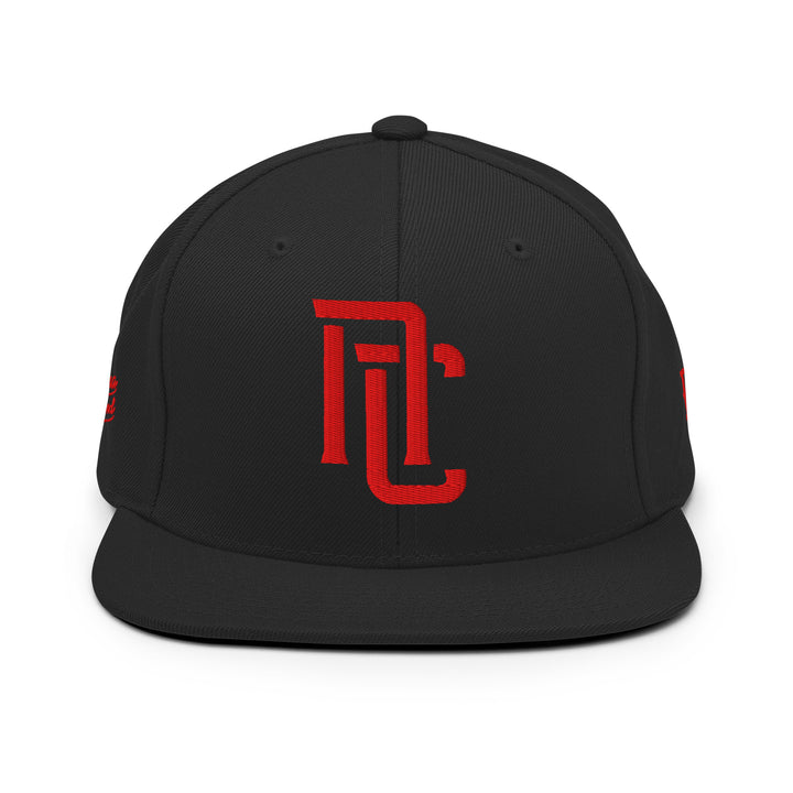 "NC" Wool Blend Snapback | E Luna Brand PREMIUM | 4 Red Thread Logos | 3D Puff Edition