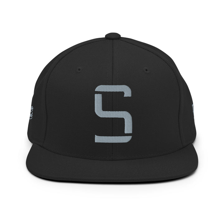 "S" Wool Blend Snapback | E Luna Brand PREMIUM | 4 Grey Thread Logos | 3D Puff Edition