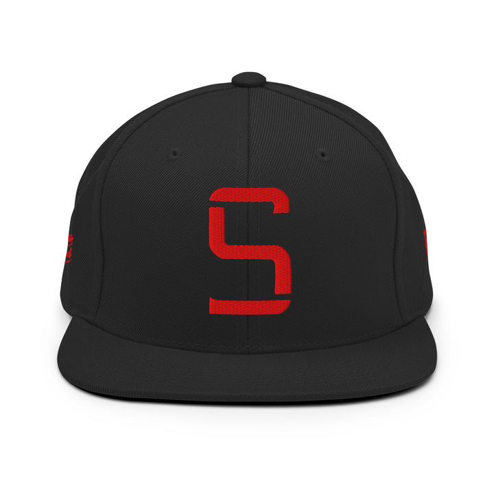 "S" Wool Blend Snapback | E Luna Brand PREMIUM | 4 Red Thread Logos | 3D Puff Edition