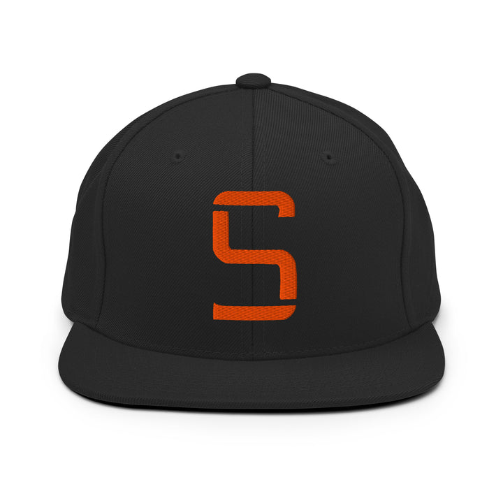 "S" Wool Blend Snapback | E Luna Brand CLASSIC | 1 Orange Thread Logo | 3D Puff Edition