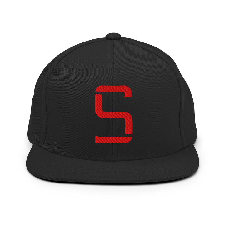 "S" Wool Blend Snapback | E Luna Brand CLASSIC | 1 Red Thread Logo | 3D Puff Edition