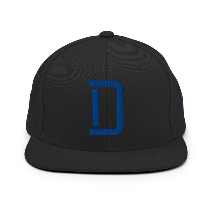 "D" Wool Blend Snapback | E Luna Brand ESSENTIAL | 2 Royal Thread Logos | 3D Puff Edition
