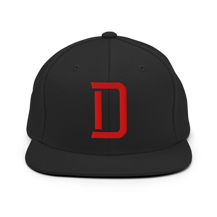 "D" Wool Blend Snapback | E Luna Brand CLASSIC | 1 Red Thread Logo | 3D Puff Edition