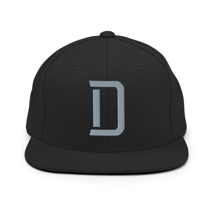 "D" Wool Blend Snapback | E Luna Brand CLASSIC | 1 Grey Thread Logo | 3D Puff Edition