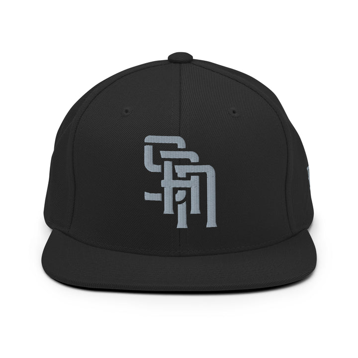 "SAN" 2.0 Wool Blend Snapback | E Luna Brand ESSENTIAL | 2 Grey Thread Logos | 3D Puff Edition