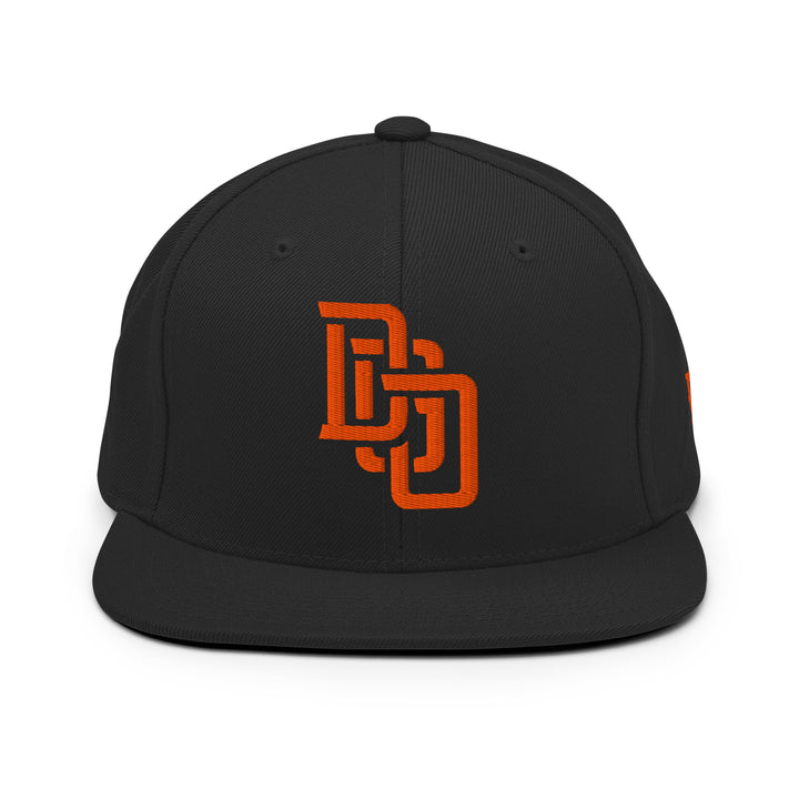 "DGO" Wool Blend Snapback | E Luna Brand ESSENTIAL | 2 Orange Thread Logos | 3D Puff Edition
