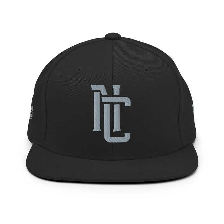 "NC" 2.0 Wool Blend Snapback | E Luna Brand PREMIUM | 4 Grey Thread Logos | 3D Puff Edition