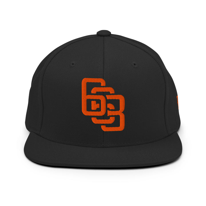 "663" Wool Blend Snapback | E Luna Brand SELECT | 3 Orange Thread Logos | 3D Puff Edition