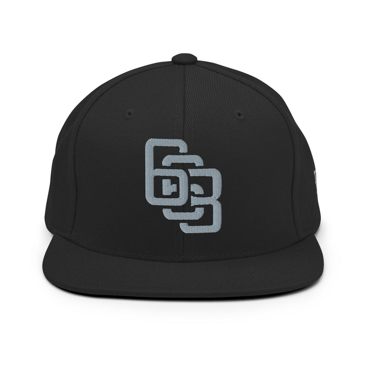 "663" Wool Blend Snapback | E Luna Brand ESSENTIAL | 2 Grey Thread Logos | 3D Puff Edition