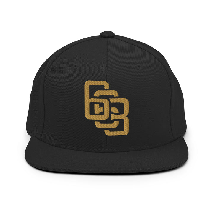 "663" Wool Blend Snapback | E Luna Brand CLASSIC | 1 Old Gold Thread Logo | 3D Puff Edition