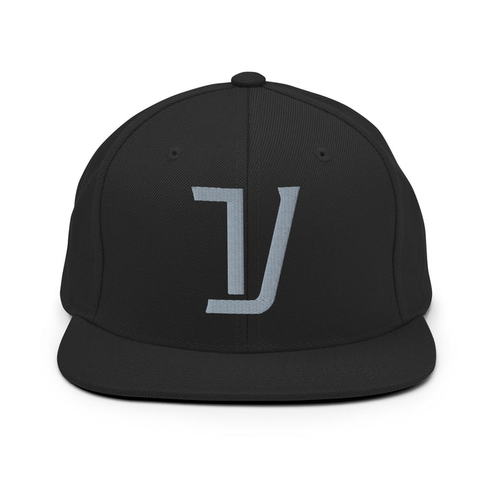 "V" Wool Blend Snapback | E Luna Brand CLASSIC | 1 Grey Thread Logo | 3D Puff Edition