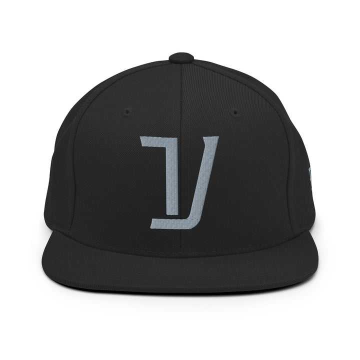 "V" Wool Blend Snapback | E Luna Brand SELECT | 3 Grey Thread Logos | 3D Puff Edition