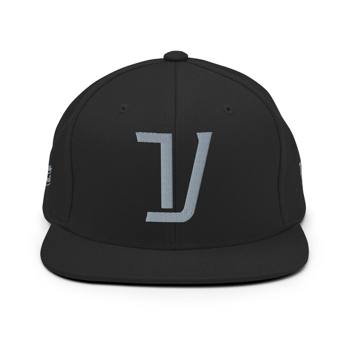 "V" Wool Blend Snapback | E Luna Brand PREMIUM | 4 Grey Thread Logos | 3D Puff Edition