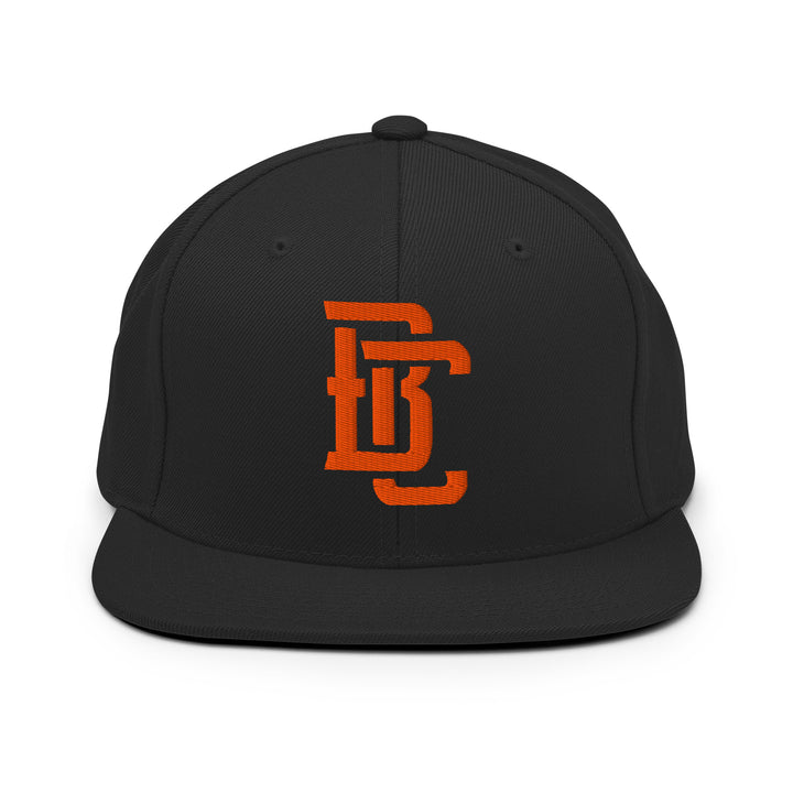 "BC" Wool Blend Snapback | E Luna Brand CLASSIC | 1 Orange Thread Logo | 3D Puff Edition