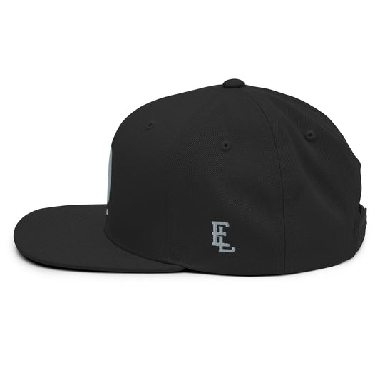 "619" Wool Blend Snapback | E Luna Brand ESSENTIAL | 2 Grey Thread Logos | 3D Puff Edition