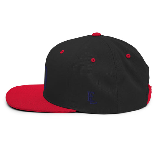 "DGO" Wool Blend Snapback | E Luna Brand ESSENTIAL | 2 Navy Thread Logos | 3D Puff Edition