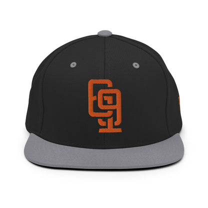 "619" Wool Blend Snapback | E Luna Brand ESSENTIAL | 2 Orange Thread Logos