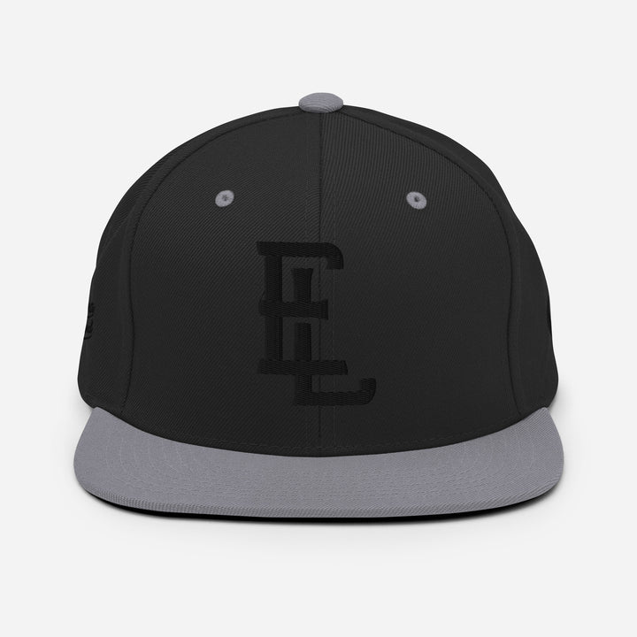 "EL" Wool Blend Snapback | E Luna Brand PREMIUM | 4 Black Thread Logos | 3D Puff Edition