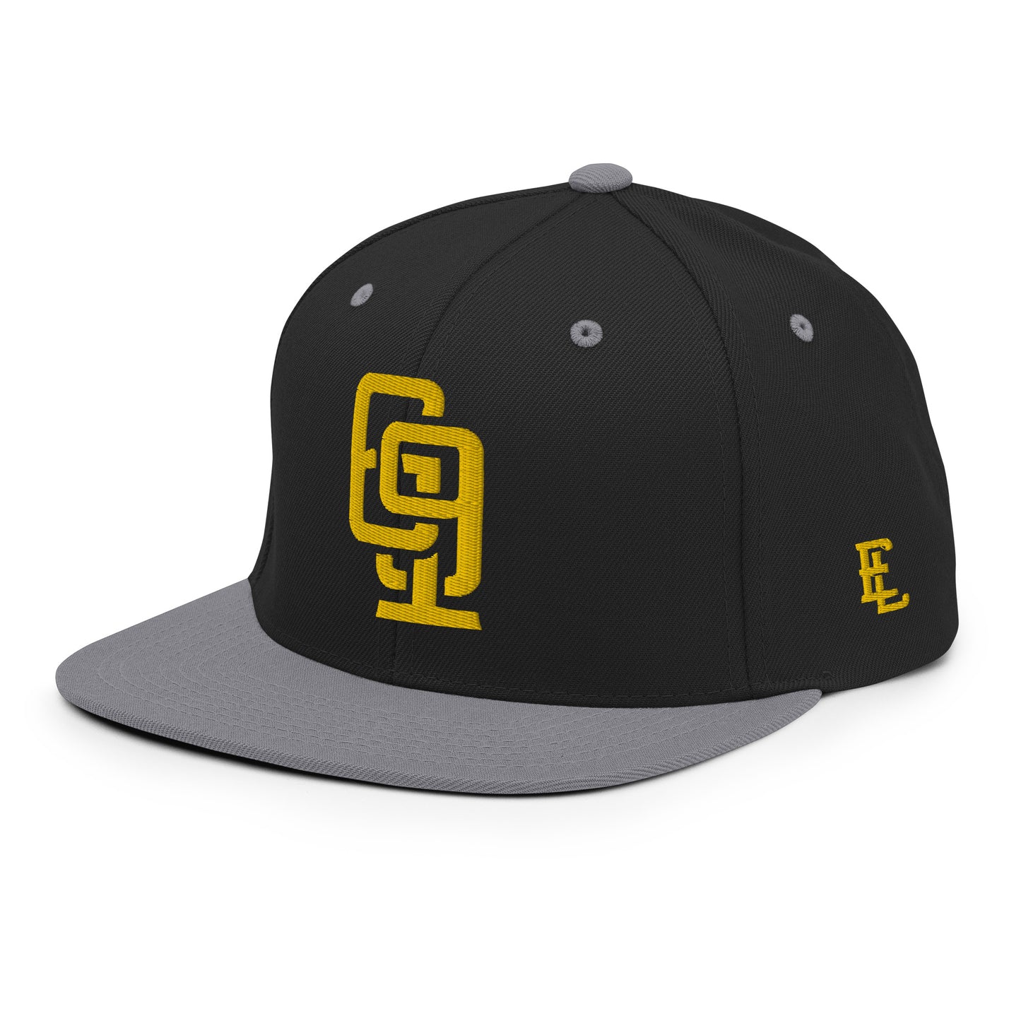 "619" Wool Blend Snapback | E Luna Brand ESSENTIAL | 2 Gold Thread Logos