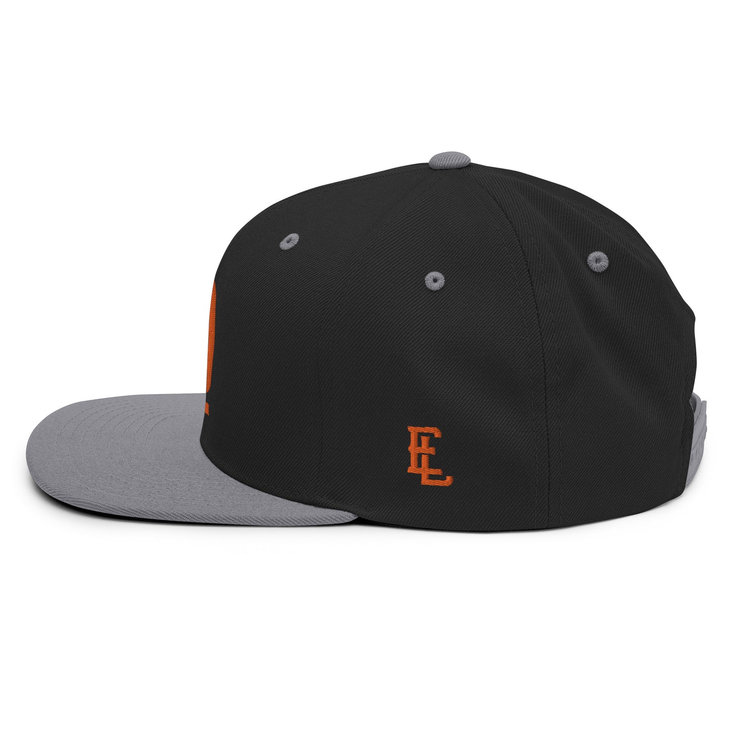 "619" Wool Blend Snapback | E Luna Brand ESSENTIAL | 2 Orange Thread Logos