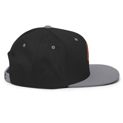 "619" Wool Blend Snapback | E Luna Brand ESSENTIAL | 2 Orange Thread Logos