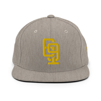 "619" Wool Blend Snapback | E Luna Brand ESSENTIAL | 2 Gold Thread Logos