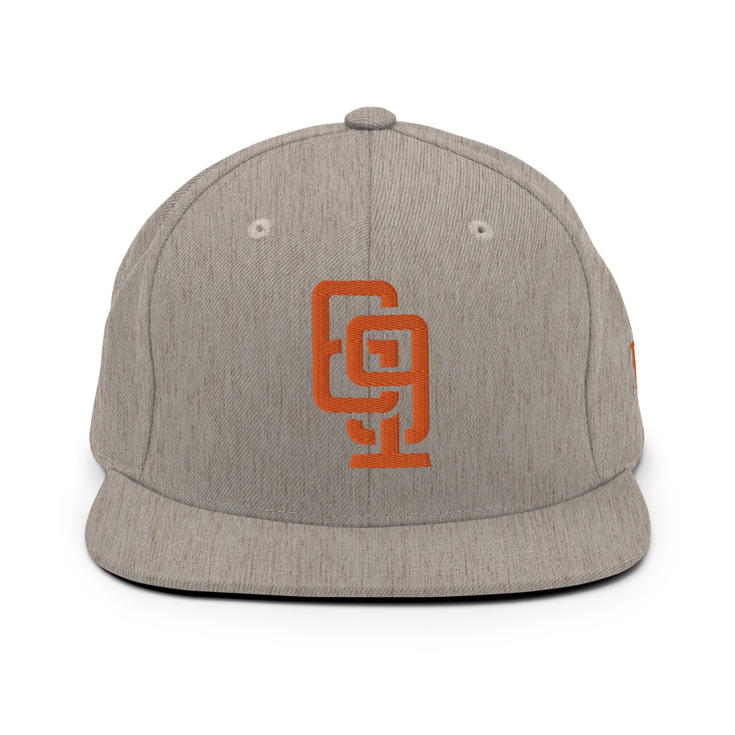 "619" Wool Blend Snapback | E Luna Brand ESSENTIAL | 2 Orange Thread Logos